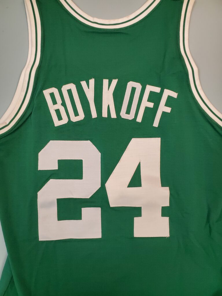 Green Celtics Jersey previously belonging to Harry Boykoff
