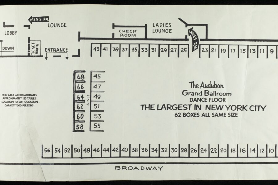 Floor plan of the audubon grand ballroom