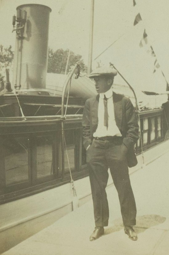 steam boat and gentleman