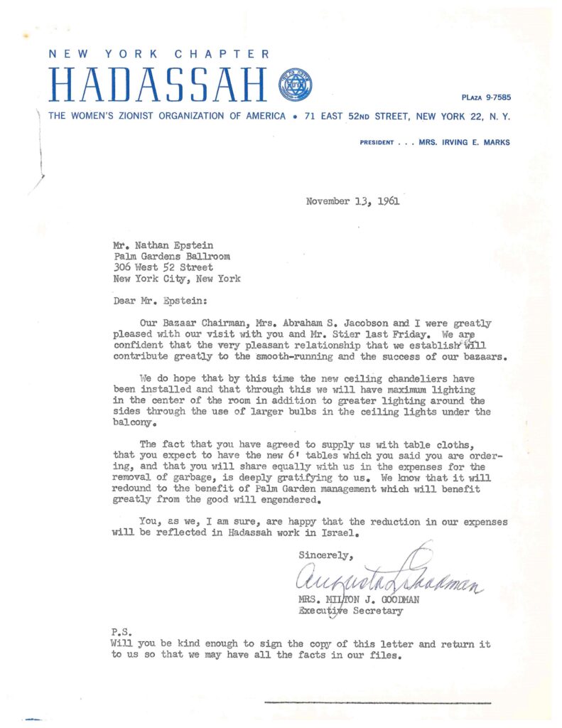 Mr Mildon Goodman's letter to Mr. Epstein