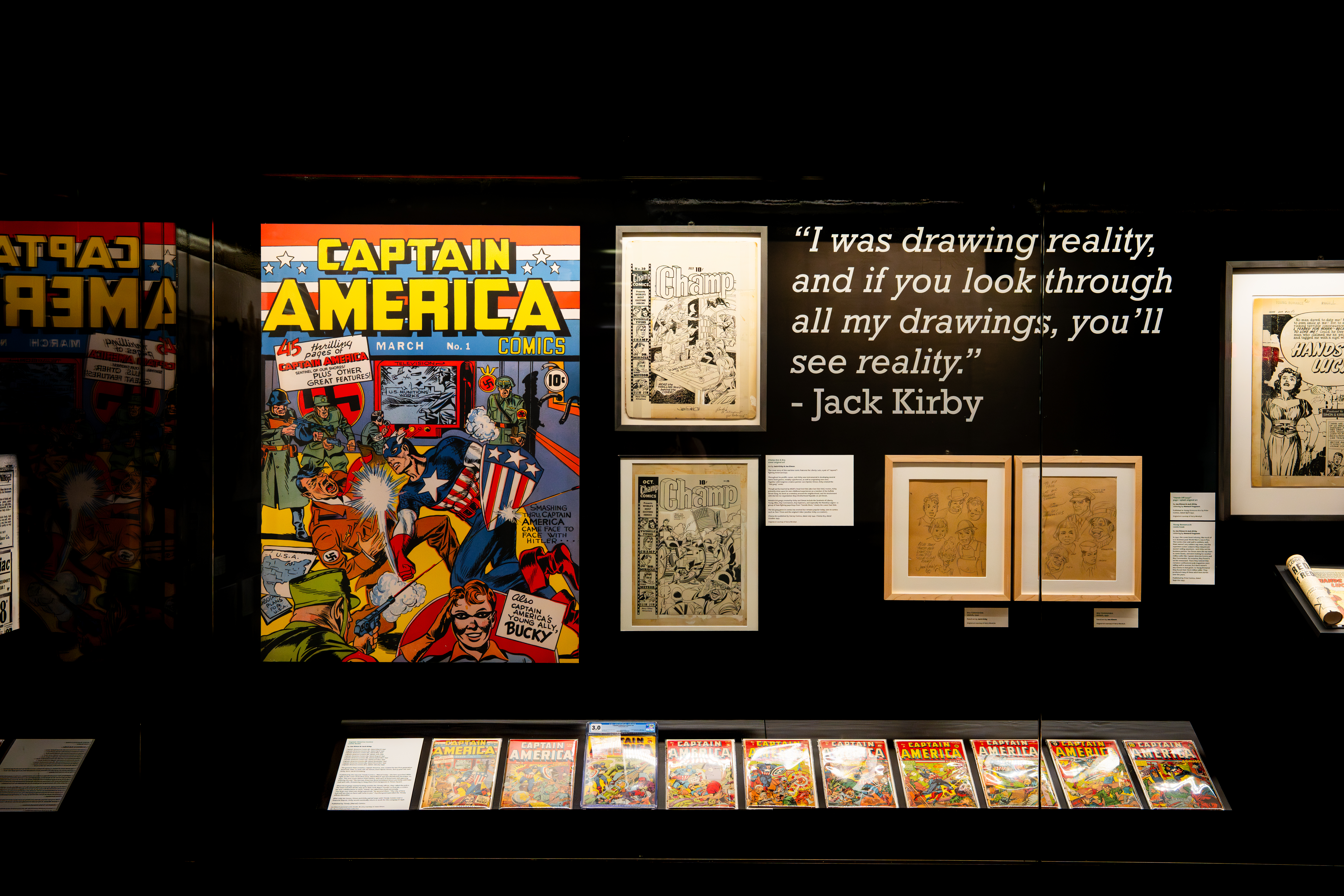 AJHS' "The Jack Kirby Way" exhibition, on view at the Center for Jewish History now through November 30, 2026. Photo: HanJie Chow