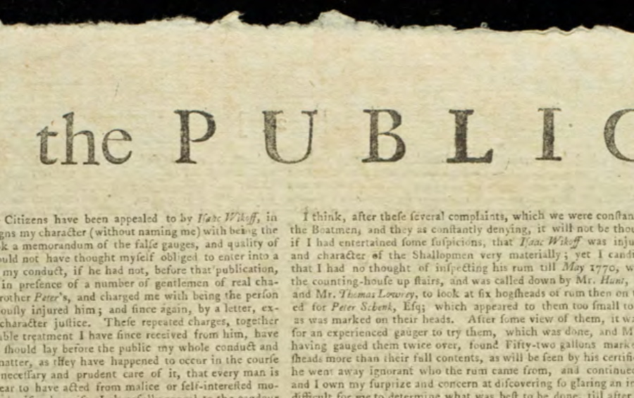 To the Public