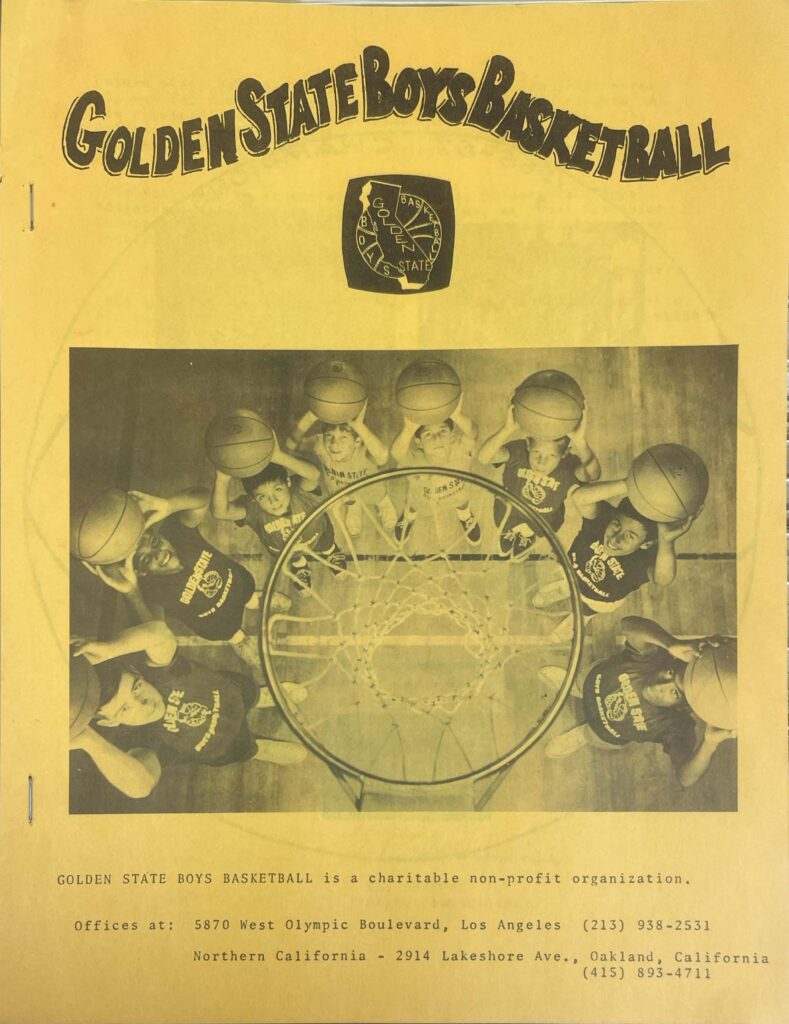 Golden State Boys Basketball brochure, circa-1967, National Jewish Welfare Board Records (I-337)