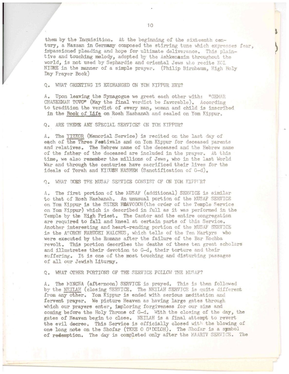Observing Yom Kippur in the Archives - American Jewish Historical Society